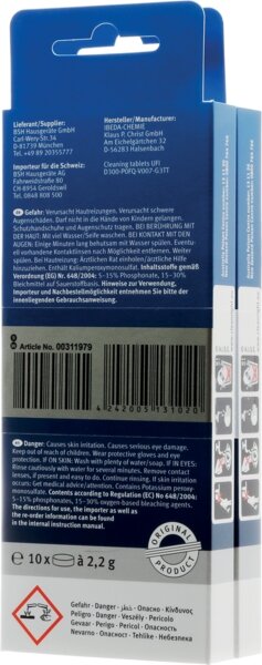 Siemens Bosch 00311979 Reinigingstabletten voor koffieautomaten 20 stuks