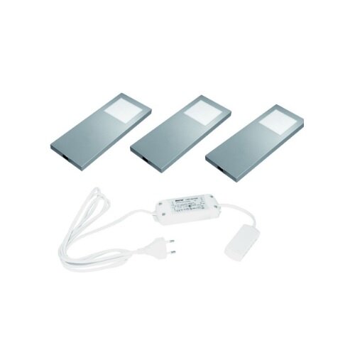 Hera Slim-pad ledlamp set Rvs-look