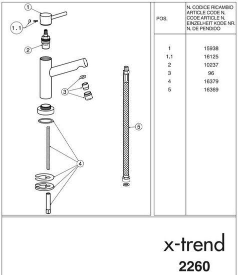 Newform X-Trend 2260 onderdelen
