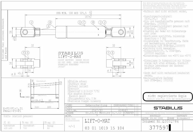 Stabilus 377597 425N