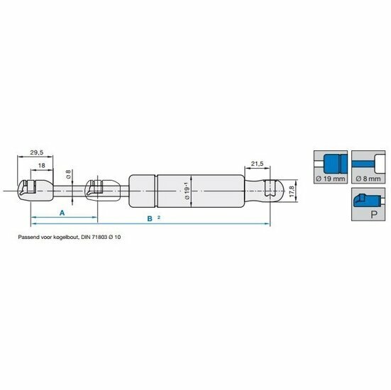 Stabilus 2653NH 150N