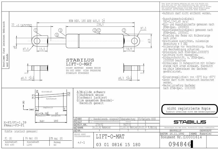 Stabilus 094846 0800N
