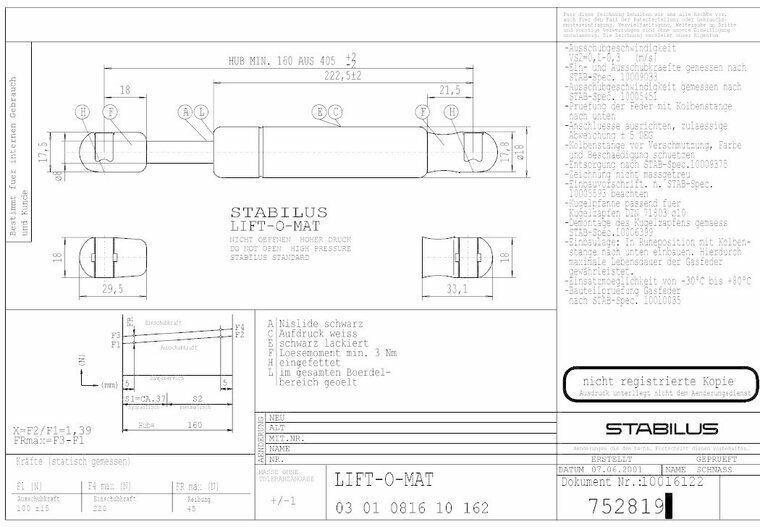 Stabilus 752819 100N