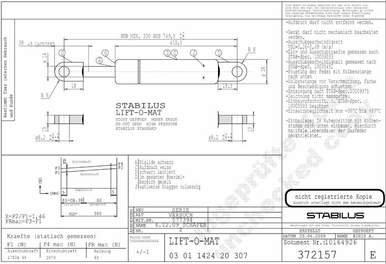 Stabilus 372157 1750N