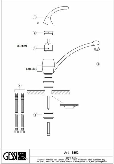 Gessi Profile 08853 onderdelen