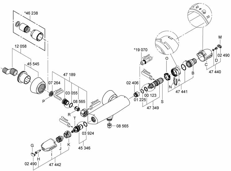 Grohe Grohtherm 3000 34679000 onderdelen