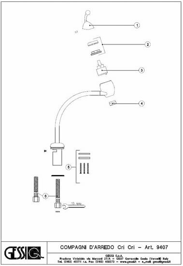 Gessi Cri 9407 onderdelen