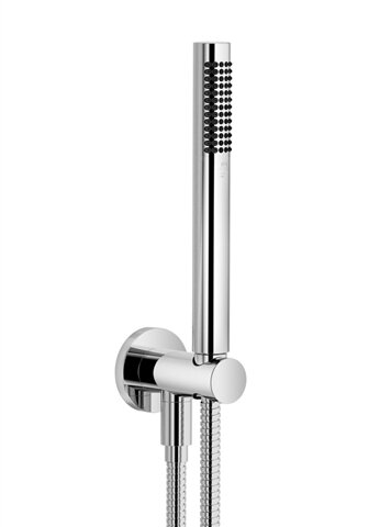 Garniture de douche avec support de douche int&eacute;gr&eacute; Chrome