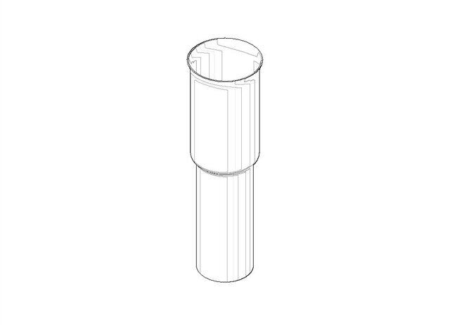 Tube Pour siphon &Oslash; 37,1 x 123,5 mm Chrome