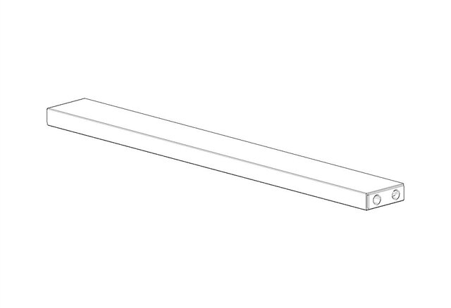 Poign&eacute;e Pour barre d&rsquo;appui 255 x 10 x 30 mm Chrome