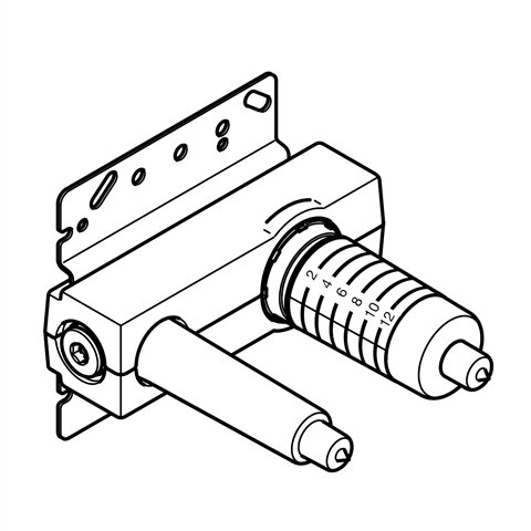 Dornbracht 3586097090 Einhebel-Unterputz-Wandbatterie rechts