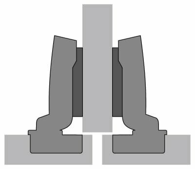 Hettich Sensys 8645i TH 52 half opliggend