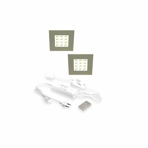 Hera Q-684 ledspotjes Rvs-look/Wit met dimmer