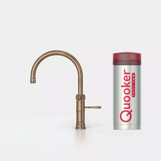Quooker PRO3 Classic Fusion Round Messing Patina 3CFRPTN