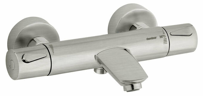 Damixa 7450046 silhouet bad/douchethermostaat steel pvd