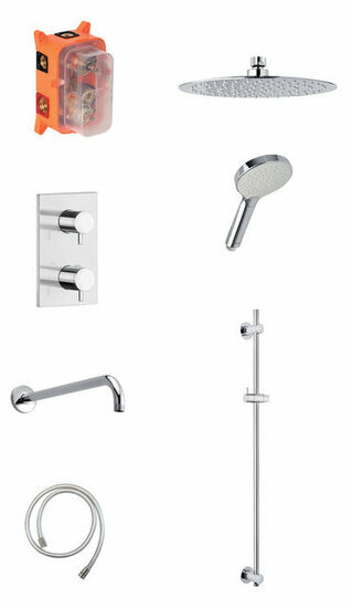 Damixa 5718530 silhouet inbouw regendoucheset chroom (sr1a) hoofddouche 250mm