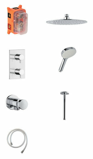 Damixa 5718430 silhouet inbouw regendoucheset chroom (hs2a) hoofddouche 250mm
