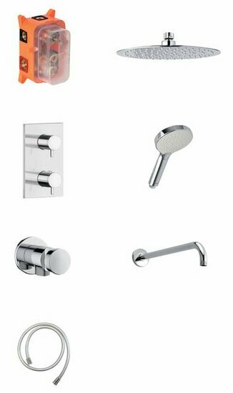 Damixa 5718330 silhouet inbouw regendoucheset chroom (hs1a) hoofddouche 250mm