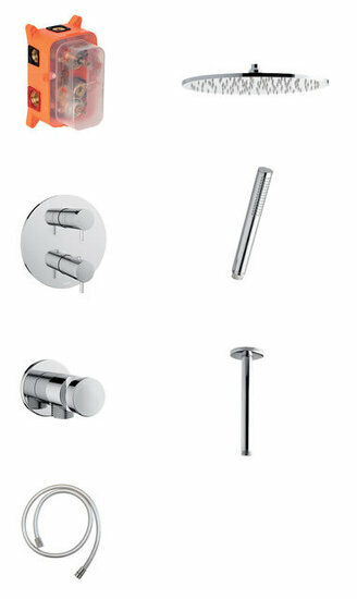 Damixa 5713630 osier inbouw regendoucheset chroom (eliza hs2) hoofddouche 300mm