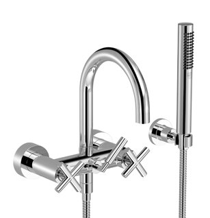 Dornbracht 25133892-00 badmengkraan voor wandmontage met douchegarnituur chroom