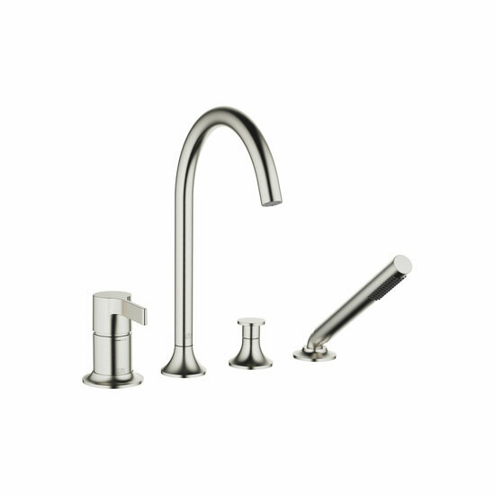 Dornbracht 27632809-06 4-gats badmengkraan voor badrand- en tegelrandmontage platina geborsteld