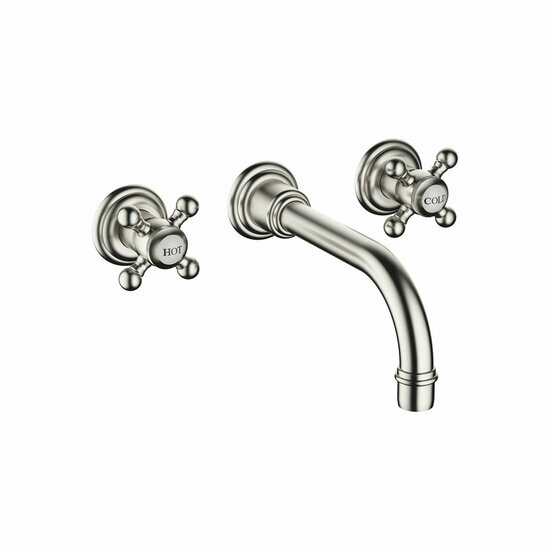 Dornbracht 36712361-06 3-gats wandmengkraan zonder afvoergarnituur platina geborsteld