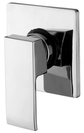 Built-in shower mixer wall plate INOX - Standard handle LEVEL