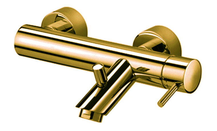 Paffoni LIG022ST Bad/douche opbouwmengkraan LIGHT Steel (RVS)