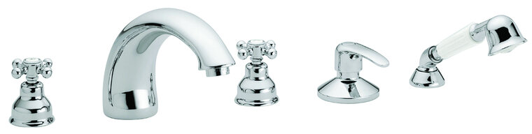 5-hole bath VIOLA Color + flash gold