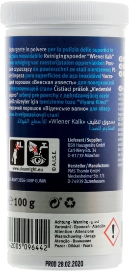 Nettoyant pour surfaces en acier inoxydable Siemens Bosch 00311946 100 grammes