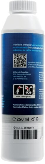 Siemens Bosch 00312010 Entkalker f&uuml;r Kaffeemaschinen, Wasserkocher und Dampfgarer 250 ml