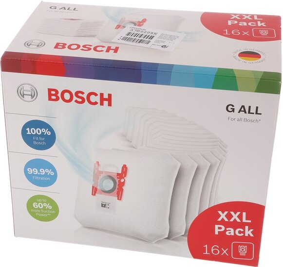 Siemens Bosch 17002095 Stofzuigerzak Type G All 16 stuks BBZ16GALL