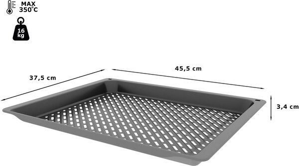 Siemens Bosch 17007258 AirFry baking tray anthracite enamelled
