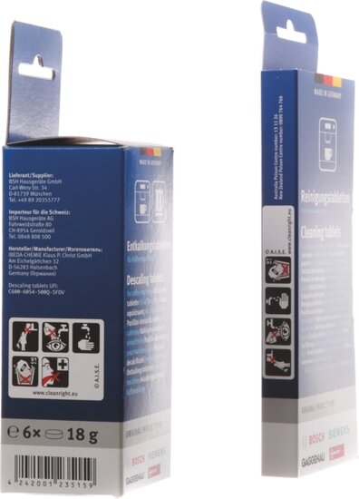Bosch Siemens 00312261 Set reinigings ontkalkingstabletten volauto koffiemachines