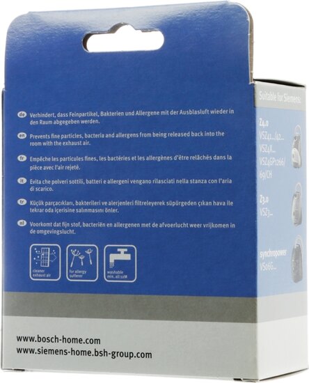 Bosch Siemens 00578731 Powerful hygiene filter HEPA Vacuum Cleaners