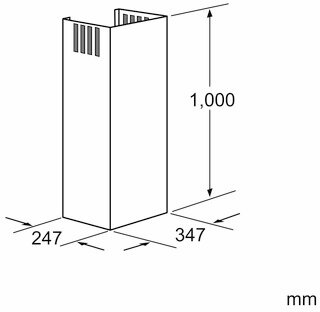 Bosch Siemens 00704542 Schachtverl&auml;ngerung 1000 mm Dunstabzugshauben