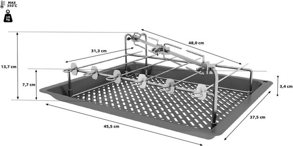 Bosch Siemens 17007413 Drehspie&szlig;-Grillset Edelstahl