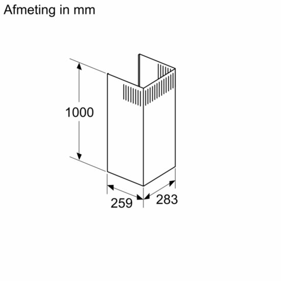 Bosch Siemens 17008125 Kaminverl&auml;ngerung Dunstabzugshauben Schwarz