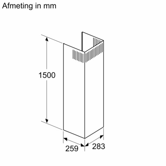 Bosch Siemens 17008126 Kaminverl&auml;ngerung Dunstabzugshauben Schwarz