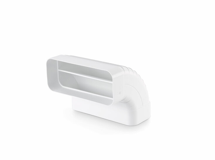 Airpart 4043004 F-RBV 150 buisbocht verticaal 90&deg;, Verbindingselement, wit