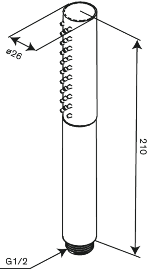 Damixa 913437900 Handdouche 3 standen tube mat messing pvd