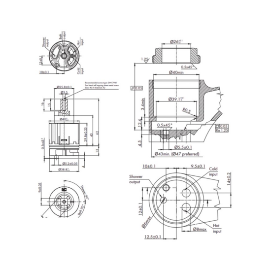 Kerox BSDR-40 omstel cartouche 40mm