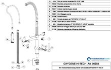 Gessi Oxygene 00903 grootkeukenkraan onderdelen