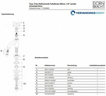 Dornbracht Tara 17500892 onderdelen