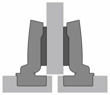 Hettich Sensys 8645i TH 52 half opliggend