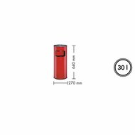Wesco Staande asbak 30, rood