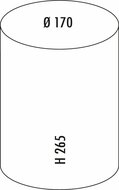 Wesco Cosmetische emmer 113, zwart mat
