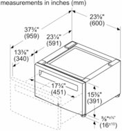Siemens Bosch 17005338 Verhoger voor wasmachines met voorlade (uittrekfunctie)