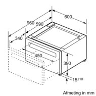 Siemens Bosch 17005339 Riser for dryers with front drawer (pull-out function)