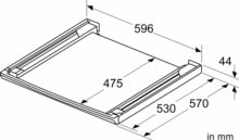 Siemens Bosch 17007586 Verbindingsset met uitschuifbare plaat